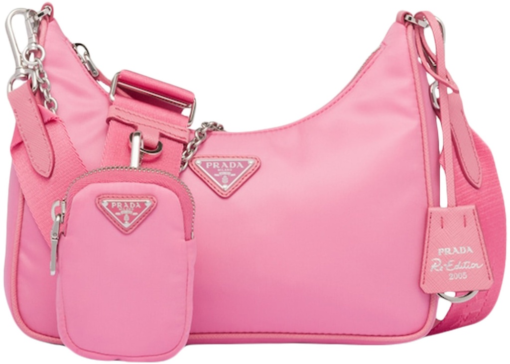 Prada Re-Edition 2005 Shoulder Bag Nylon Begonia Pink