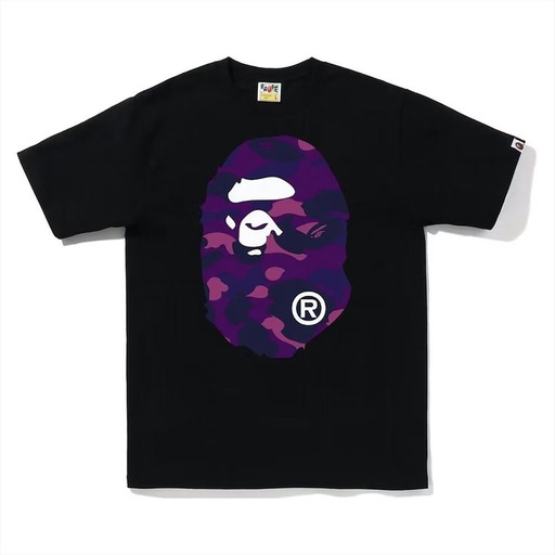BAPE Color Camo Big Ape Head Tee Black/Purple